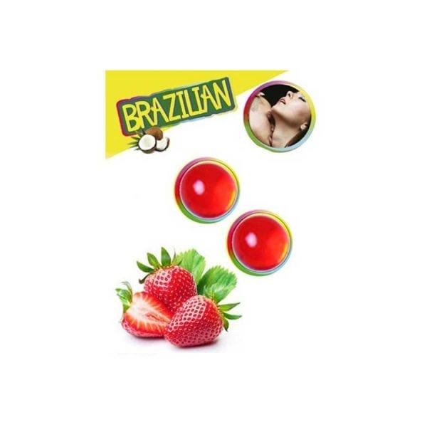Kissable Lubricant Balls - Strawberry