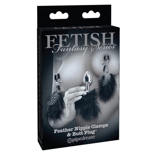 Feather Nipple Clamps and Anal Plug