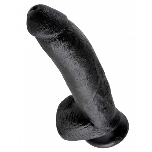King Cock 23cm with balls, black