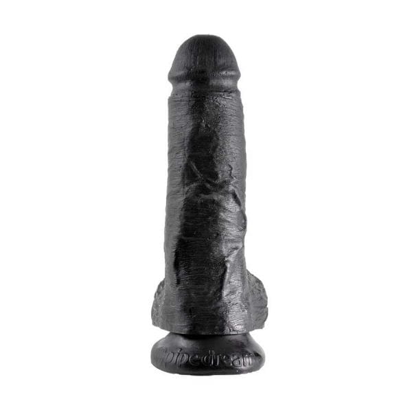 King Cock 20cm with Balls - Black