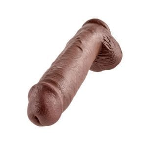 King Cock 28cm with Balls - Brown