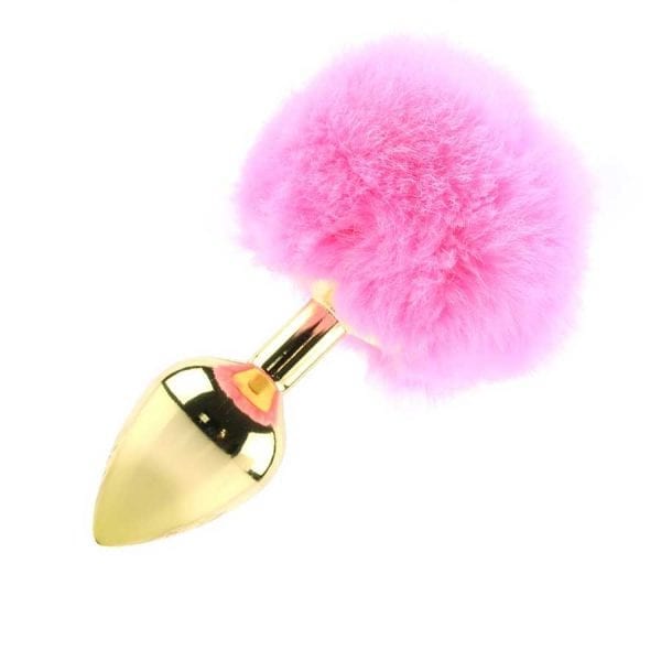 Pink Bunny Tail - Gold