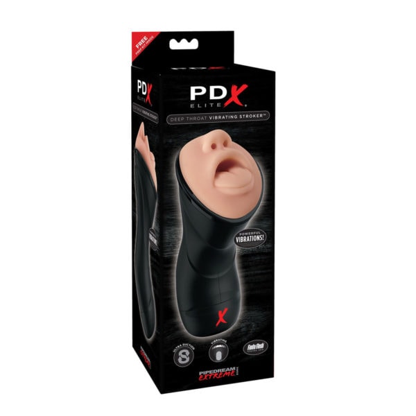 PDX ELITE Deep Throat Vibrating Stroker