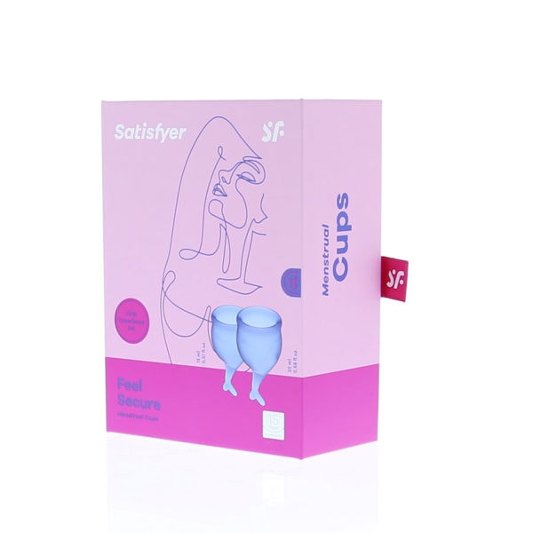 Satisfyer - Feel Secure Menstrual Cup, Blue (2 pack)