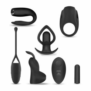 Six-In-One Vibrating Bullet and 6 Silicone Accessories Kit