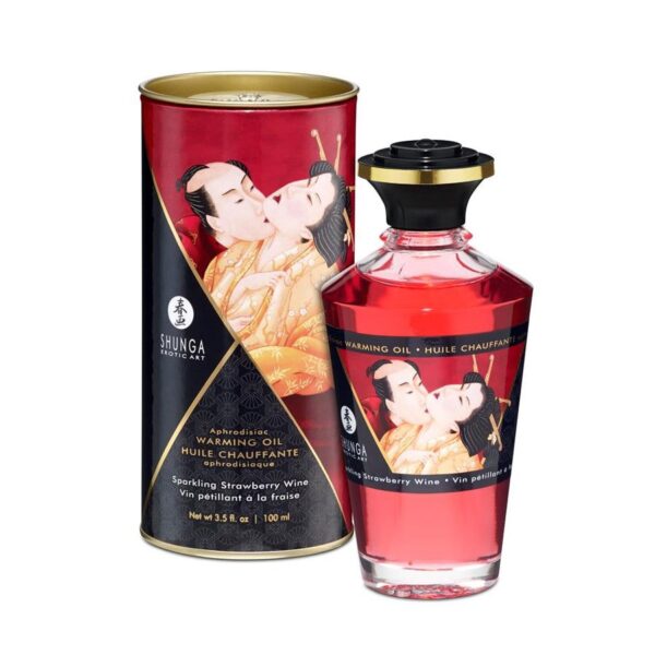 Shunga - Shunga - Varming Massage Oil, Sparkling Strawberry Wine