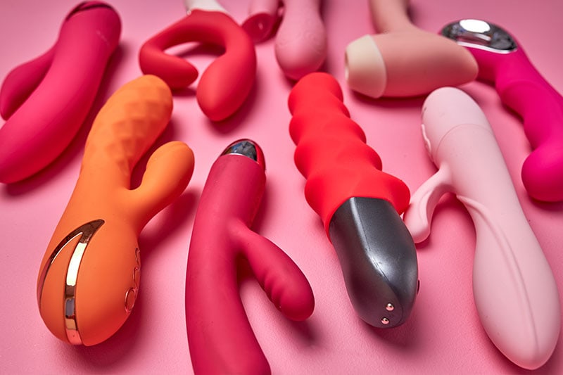Dildo i olika färger och former