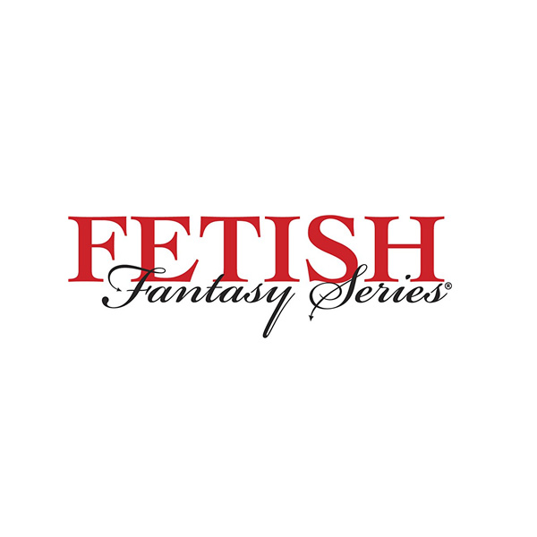 Logotyp för Fetish Fantasy Series i röd och svart text på vit bakgrund Sinamatic